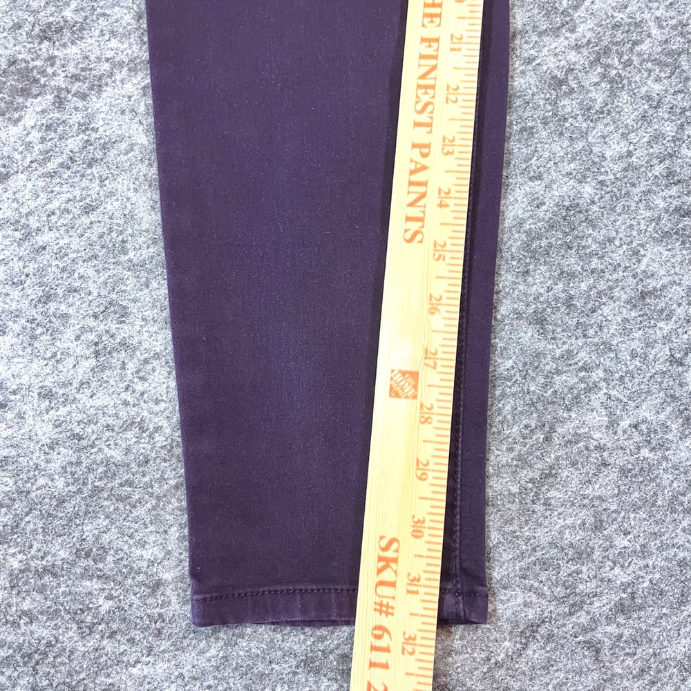 Maurices Jeans Women L Long Plum Purple Slim Fit Stretch Casual Chic Office - Picture 10 of 12